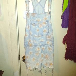 Floral overalls